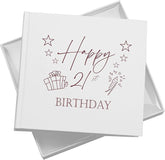 21st Birthday White Photo Album Gift For Her Or Him With Present Design Pack of 5 Wholesale Trade